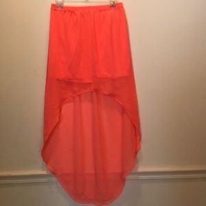 Orange maxi skirt